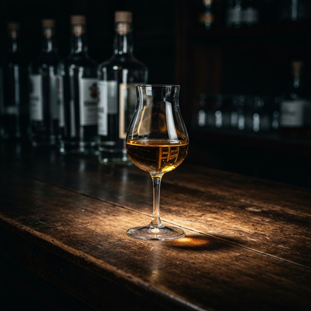 Digestif-Glas mit klarem Schnaps