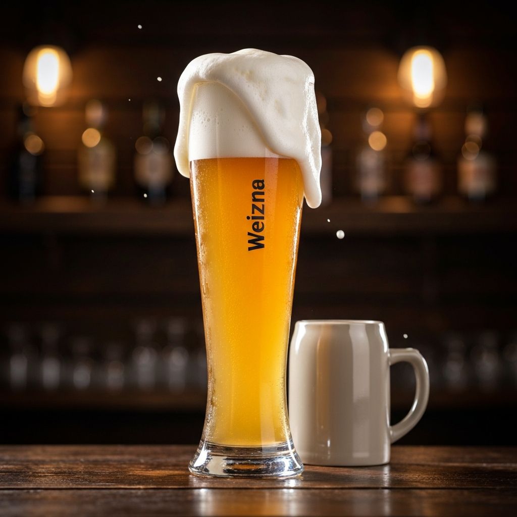 Helles Weizenbier in einem traditionellen Weizenglas